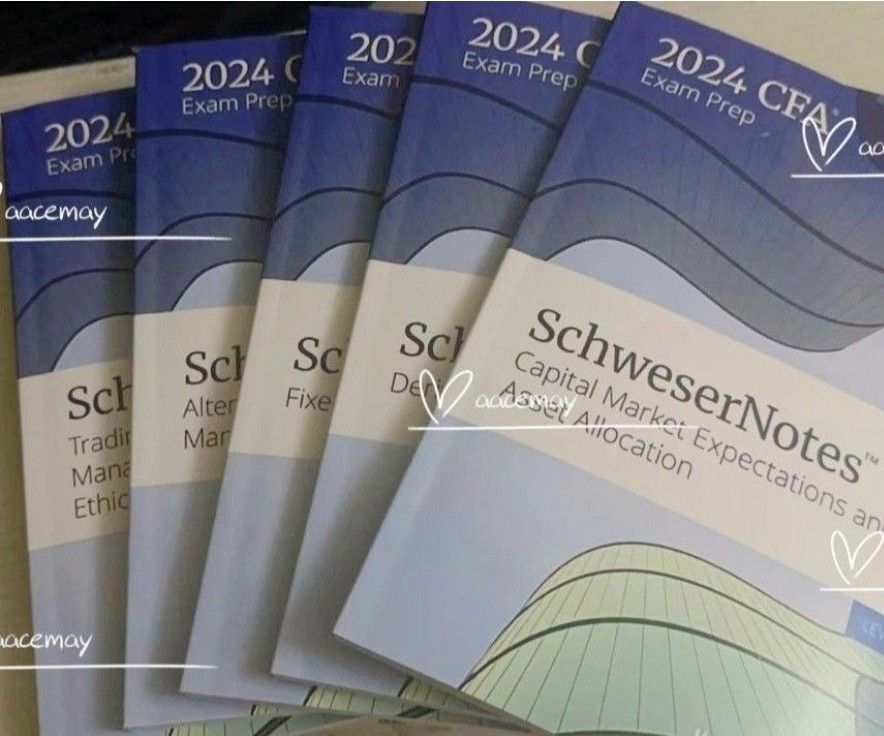可面交2024 CFA Level 1 / 2 /3 Kaplan Schweser Notes Exam, 興趣及
