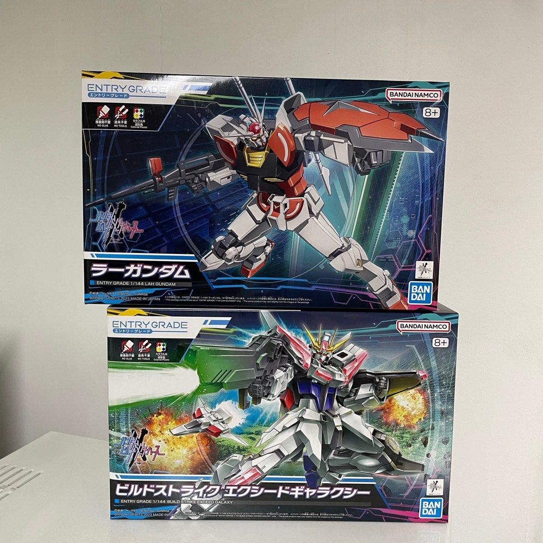 全新一對賣Bandai 模型EG 1/144 太陽高達ENTRY GRADE 1/144 LAH GUNDAM / Bandai 模型EG 1/144  創建突擊超銀河ENTRY GRADE 1/144 BUILD STRIKE EXCEED GALAXY, 興趣及遊戲, 玩具& 遊戲類-
