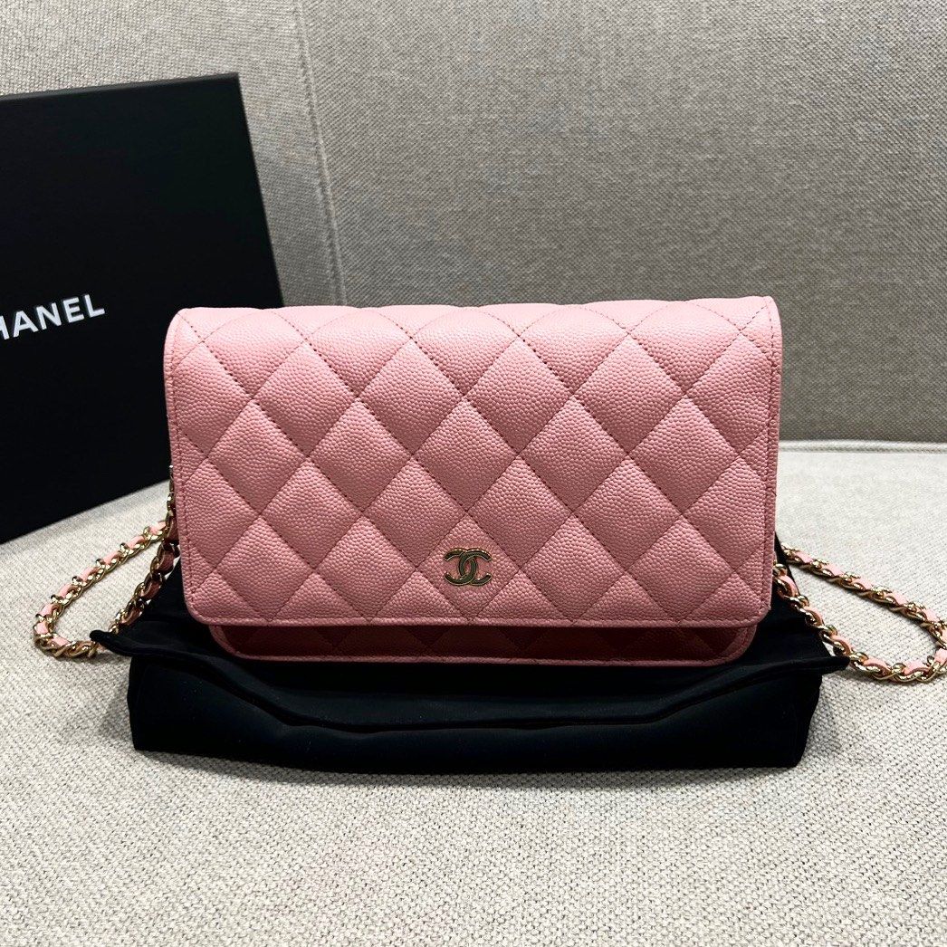 Wallet on chain timeless/classique leather crossbody bag Chanel Purple in  Leather - 25250942