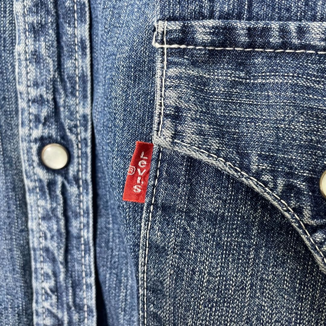 SALE L LEVIS RED TAB WESTERN SHIRT DENIM CHAMBRAY BAJU