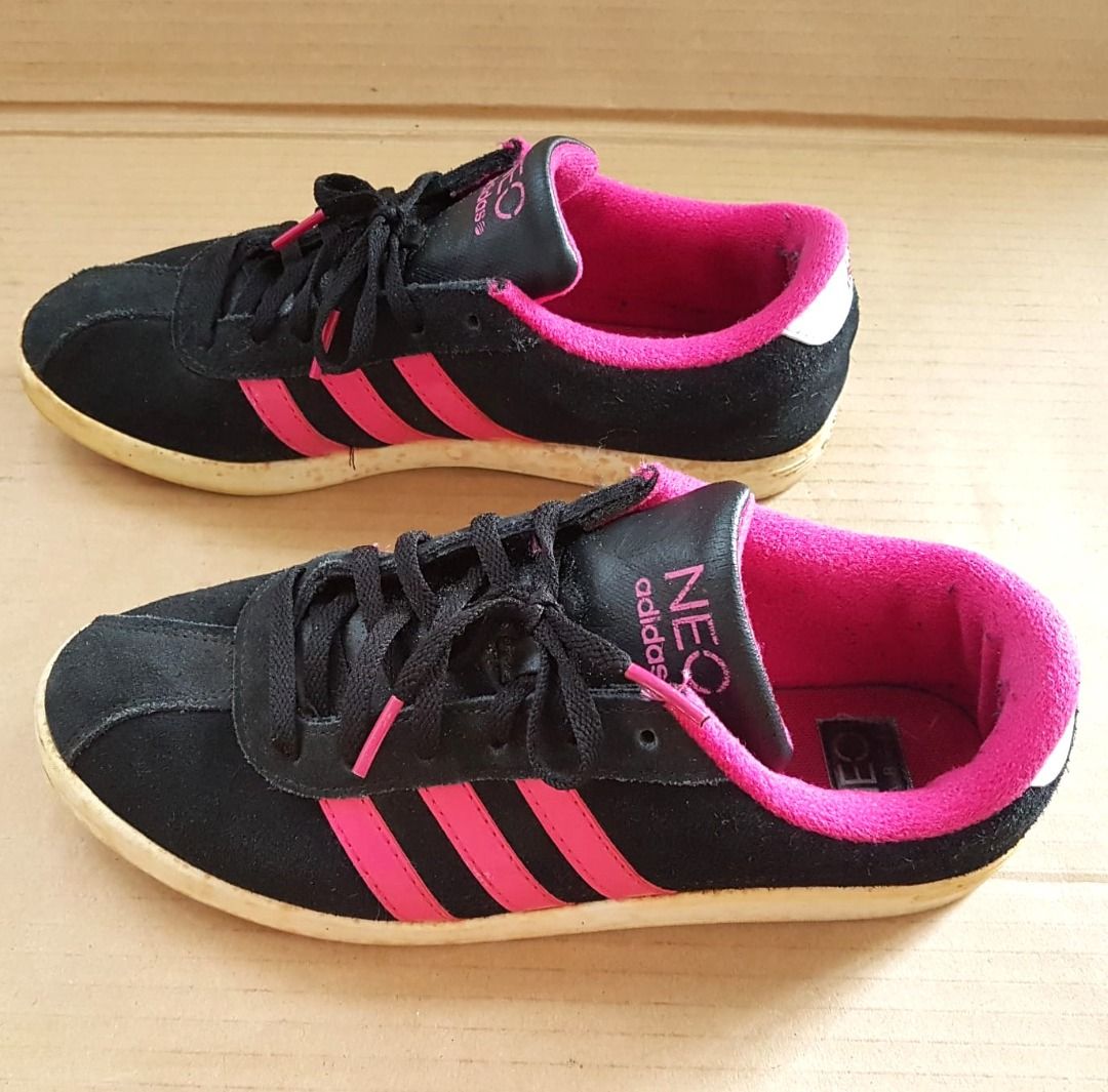 Adidas neo online black suede
