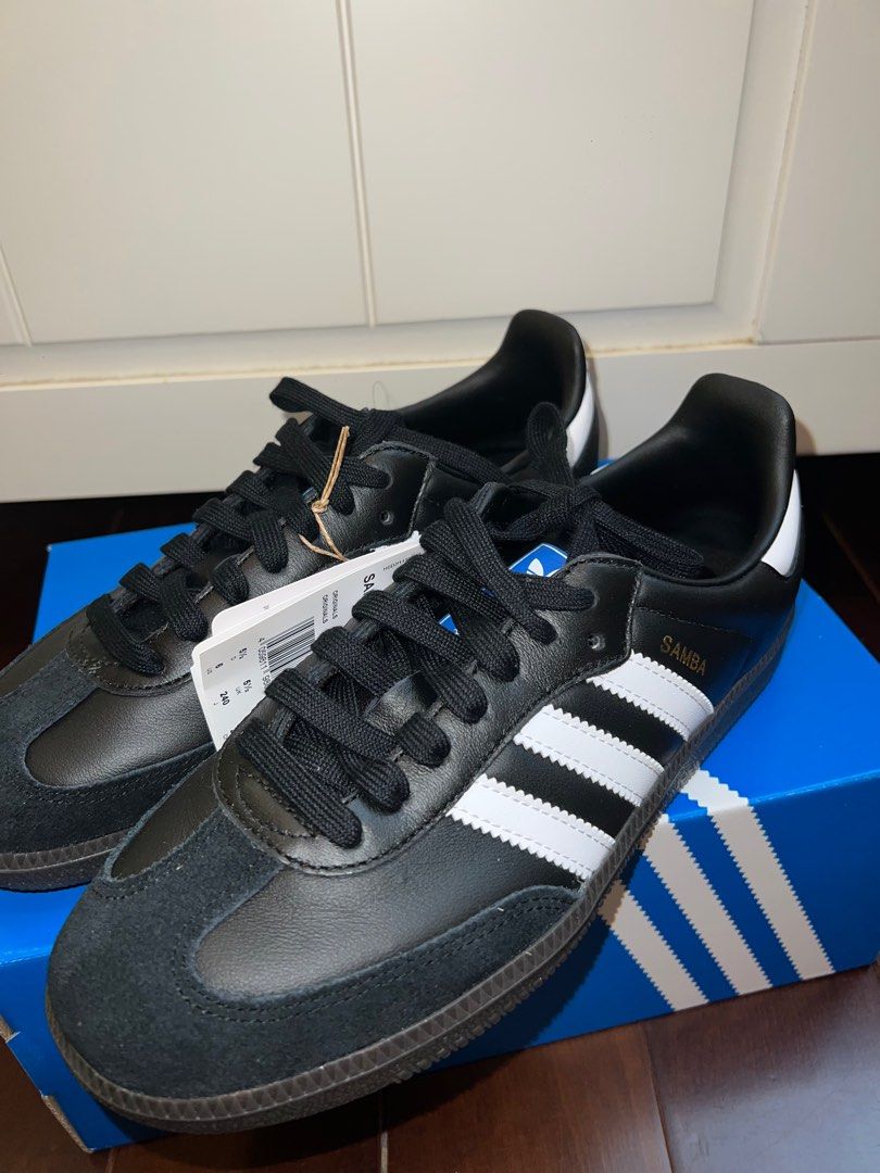 Adidas samba og 黑色24cm 全新信義購入, 他的時尚, 鞋, 運動鞋在旋轉拍賣