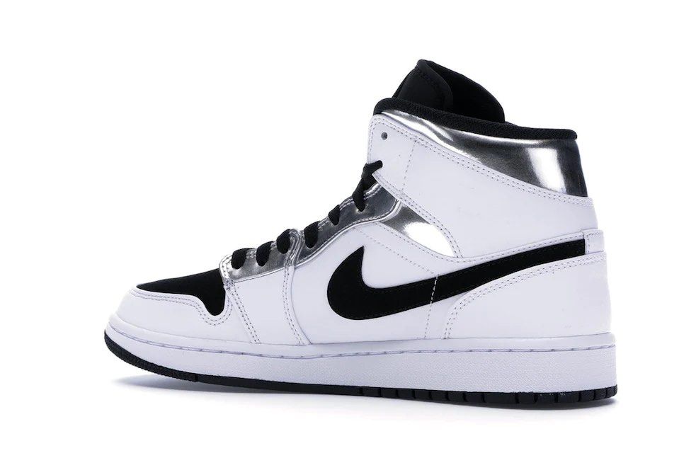 Air jordan 1 discount mid white silver black