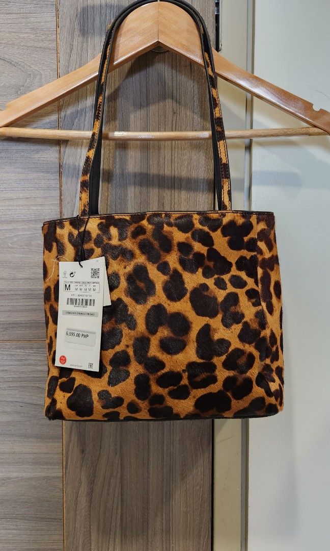 Animal print cheap tote bag zara