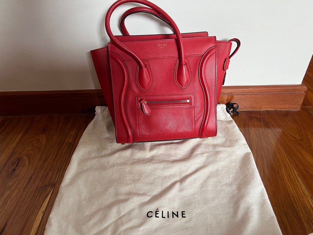 Celine micro discount luggage red