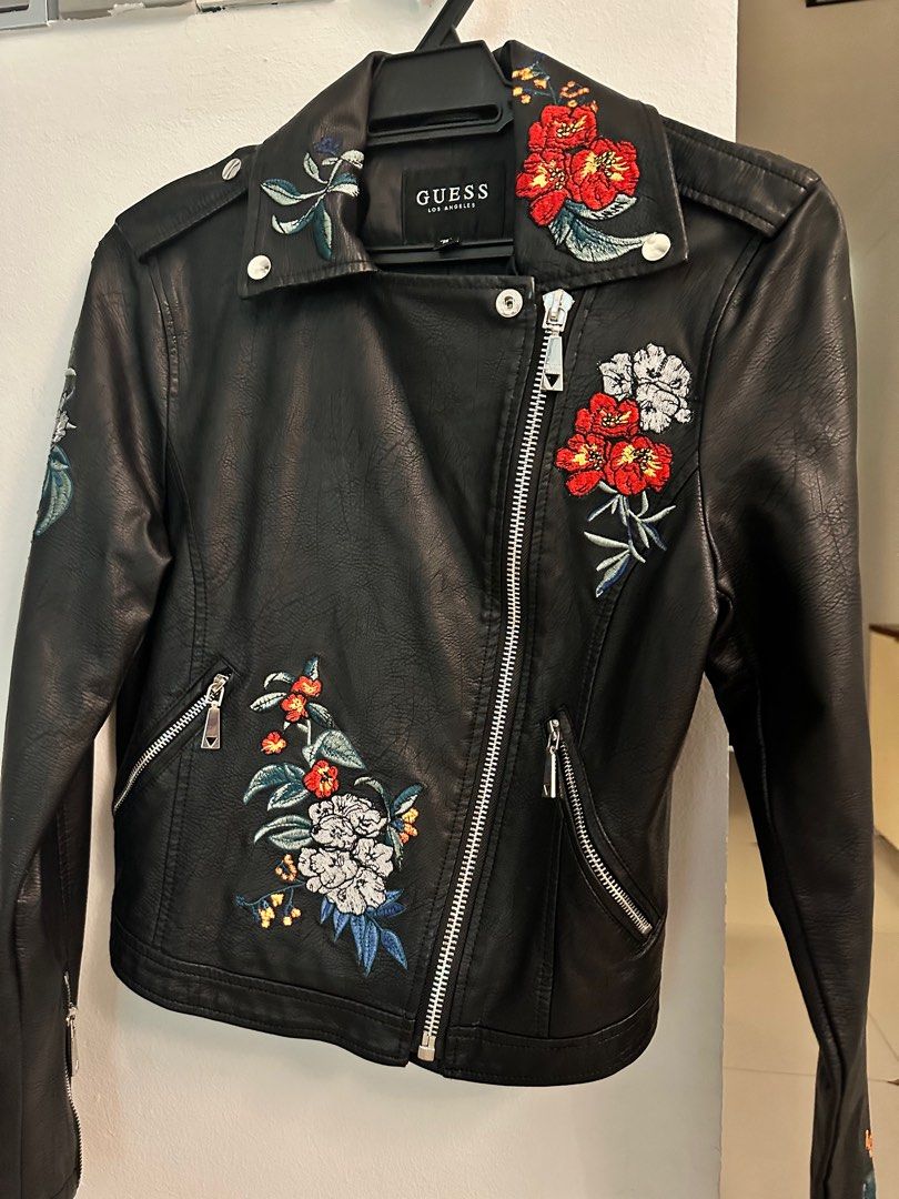 Authentic guess leather jacket, Women's Fashion, Coats, Jackets and ...