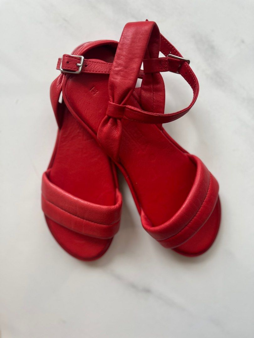 BN Red Sandals Leather Women s shoes