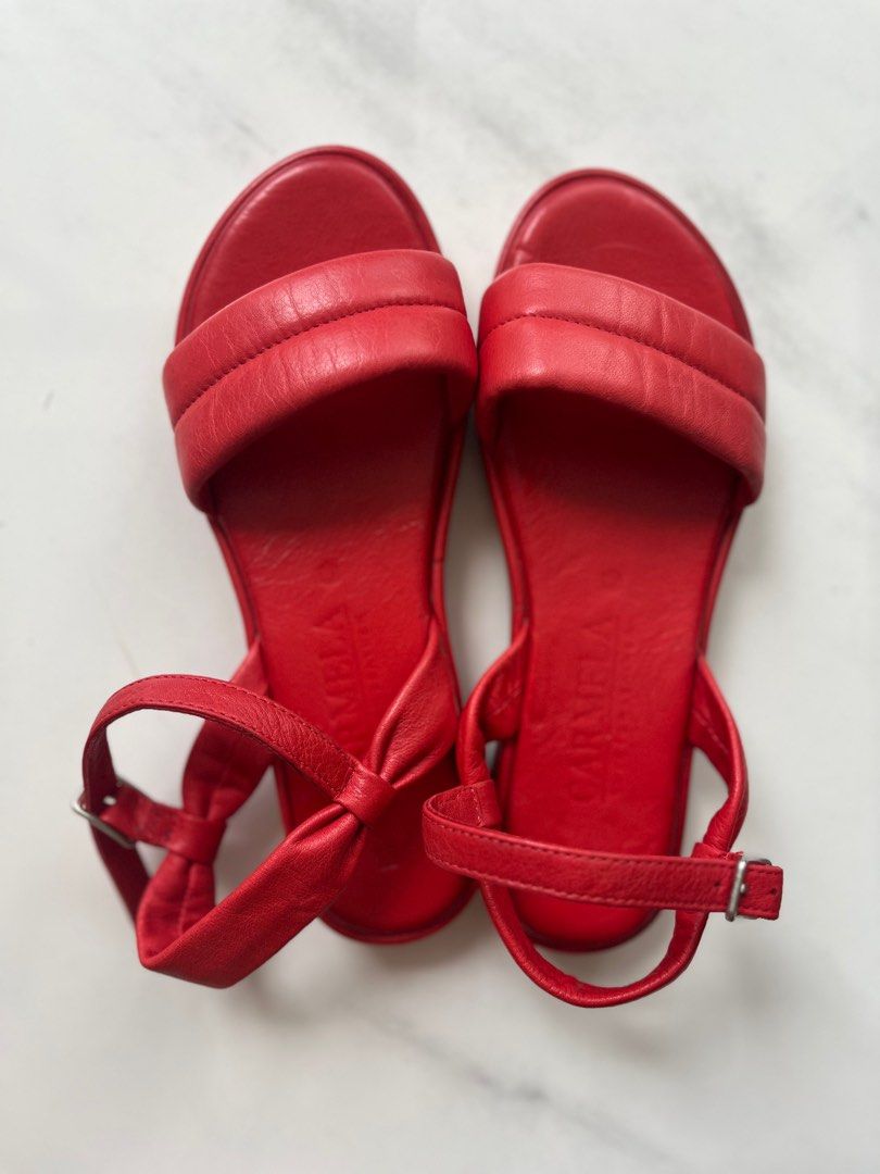 BN Red Sandals Leather Women s shoes