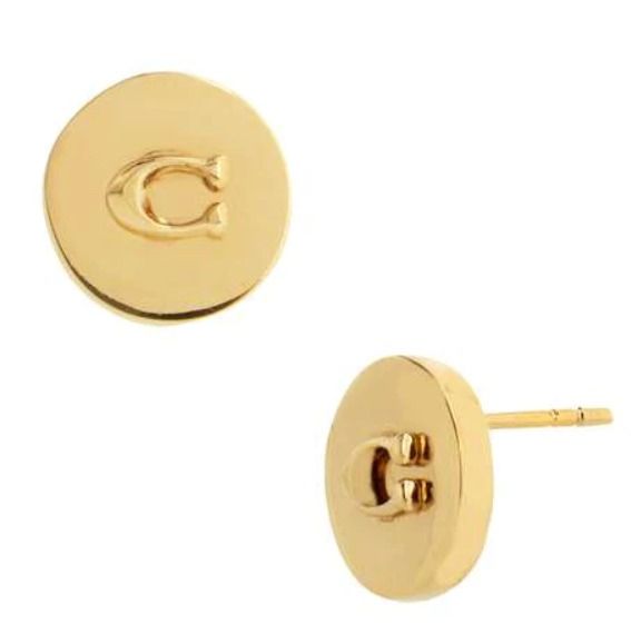 BRAND NEW AUTHENTIC INSTOCK COACH SIGNATURE C ROUND POST STUD