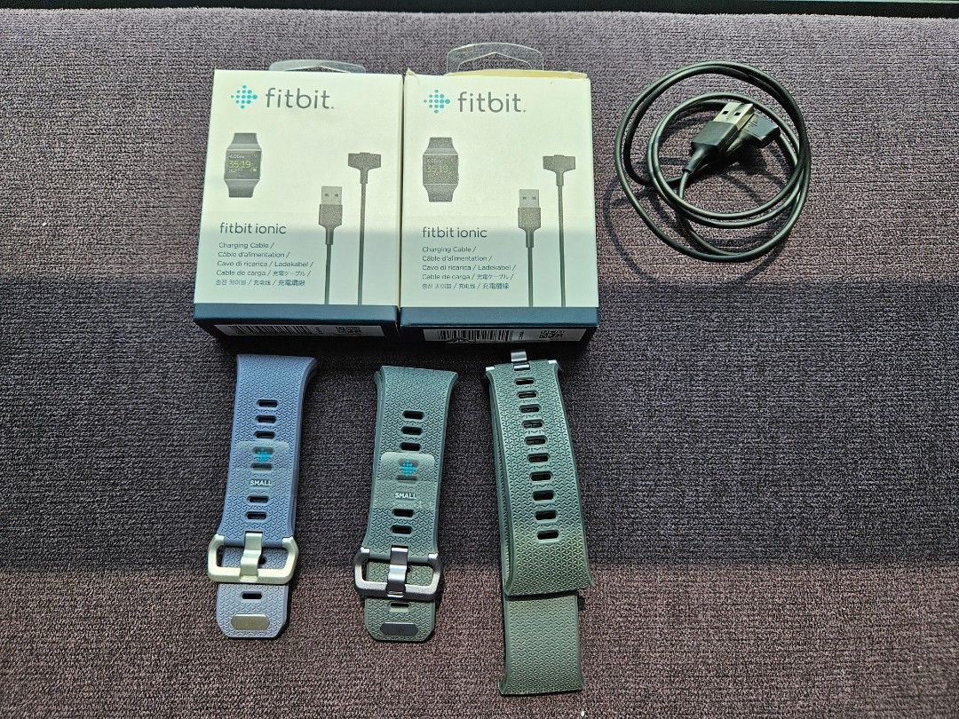 Brand new authenic fitbit ionic charger and straps