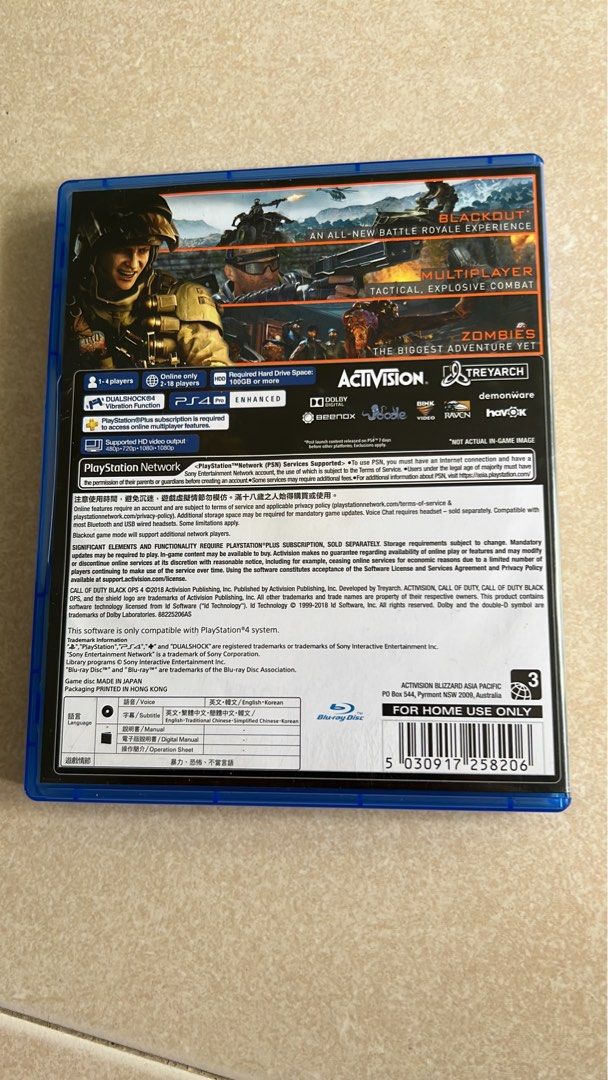 Call of duty black ops 4 ps4 game hotsell