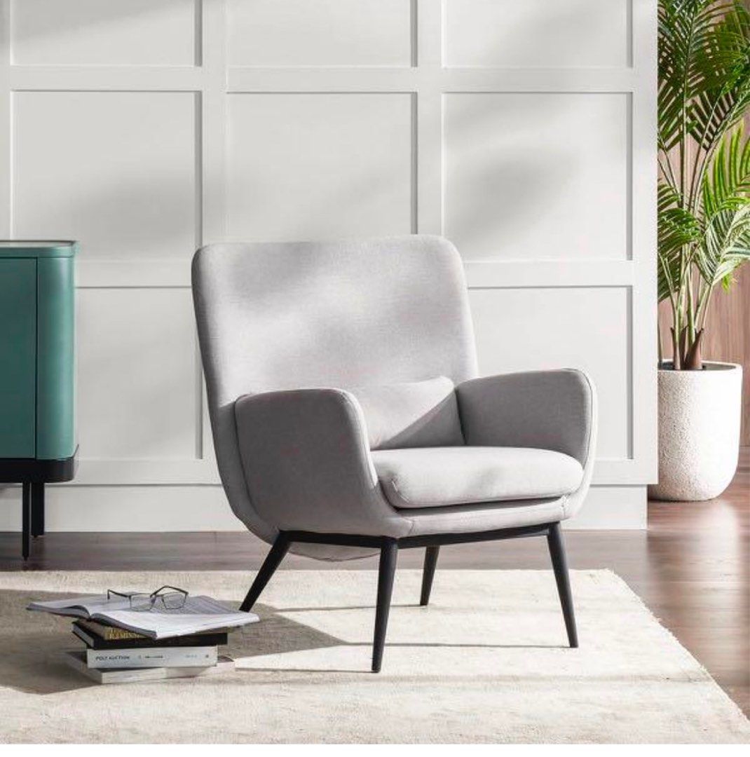 Castlery Cammy Armchair with GOLD professionally painted legs Furniture Home Living Furniture Chairs on Carousell