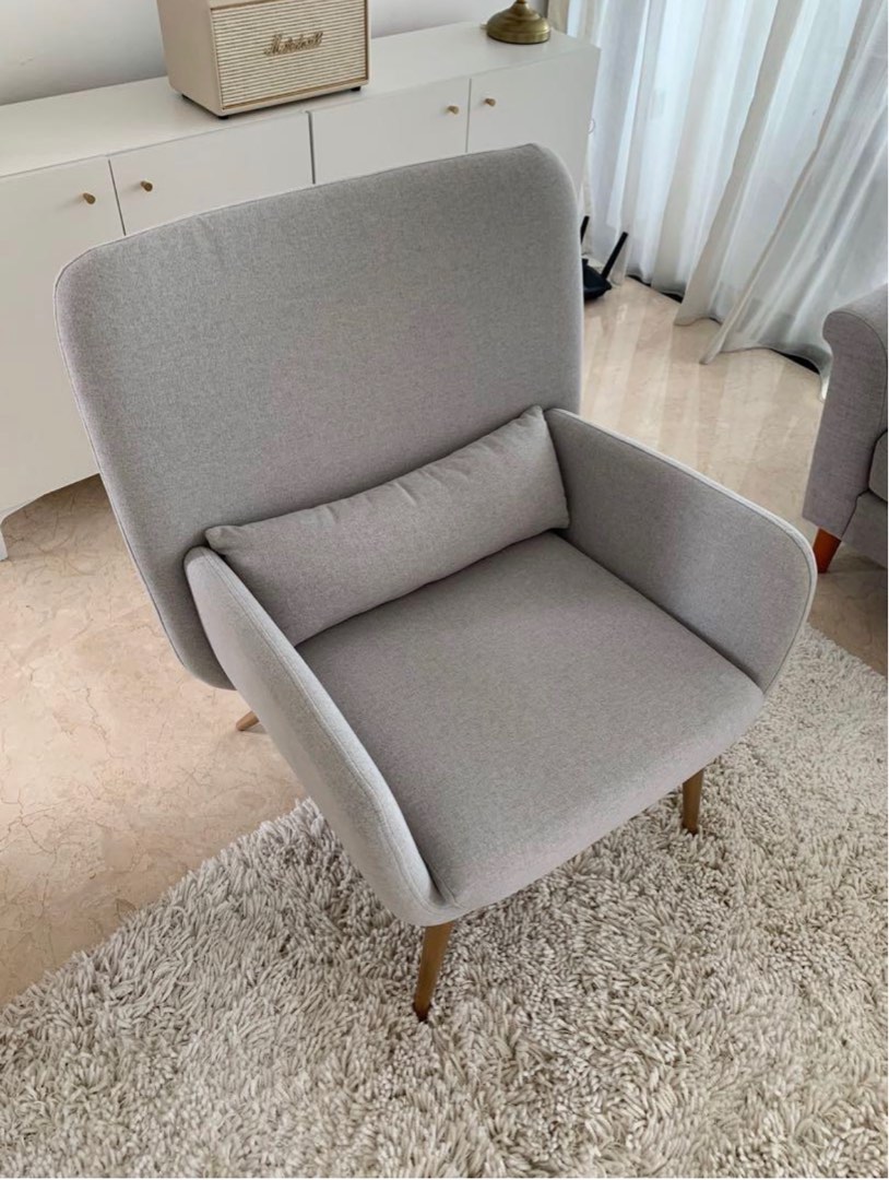 Castlery Cammy Armchair with GOLD professionally painted legs Furniture Home Living Furniture Chairs on Carousell