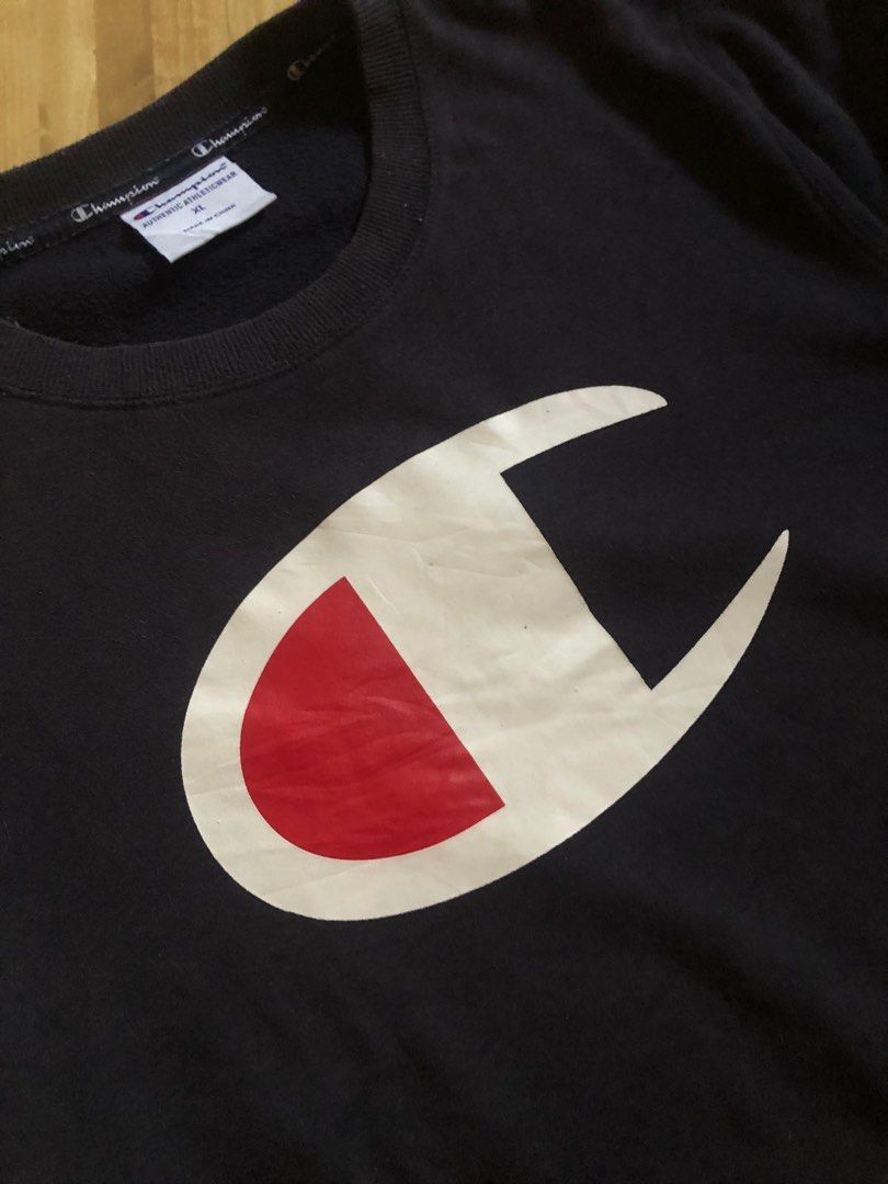 Champion sweater store big logo xs