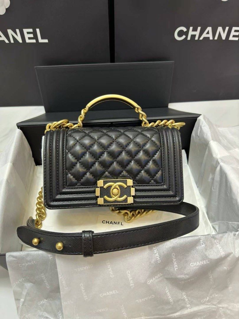 Chanel boy with top handle deals