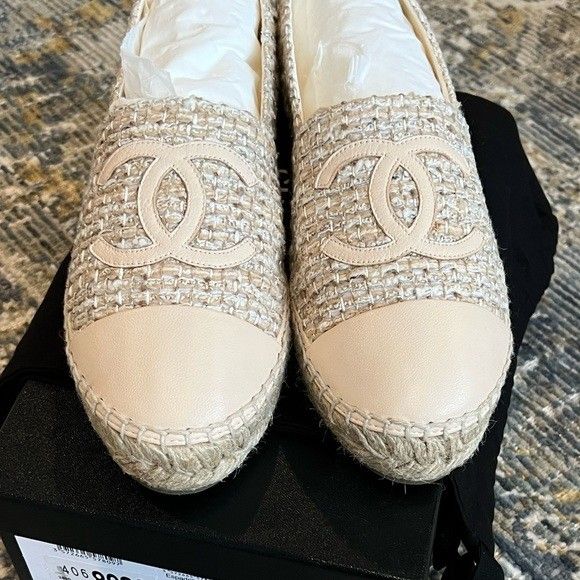 White espadrilles chanel best sale