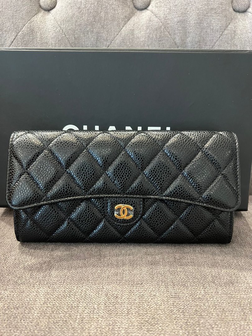 Chanel Long Flap Wallet, Luxury, Bags & Wallets on Carousell
