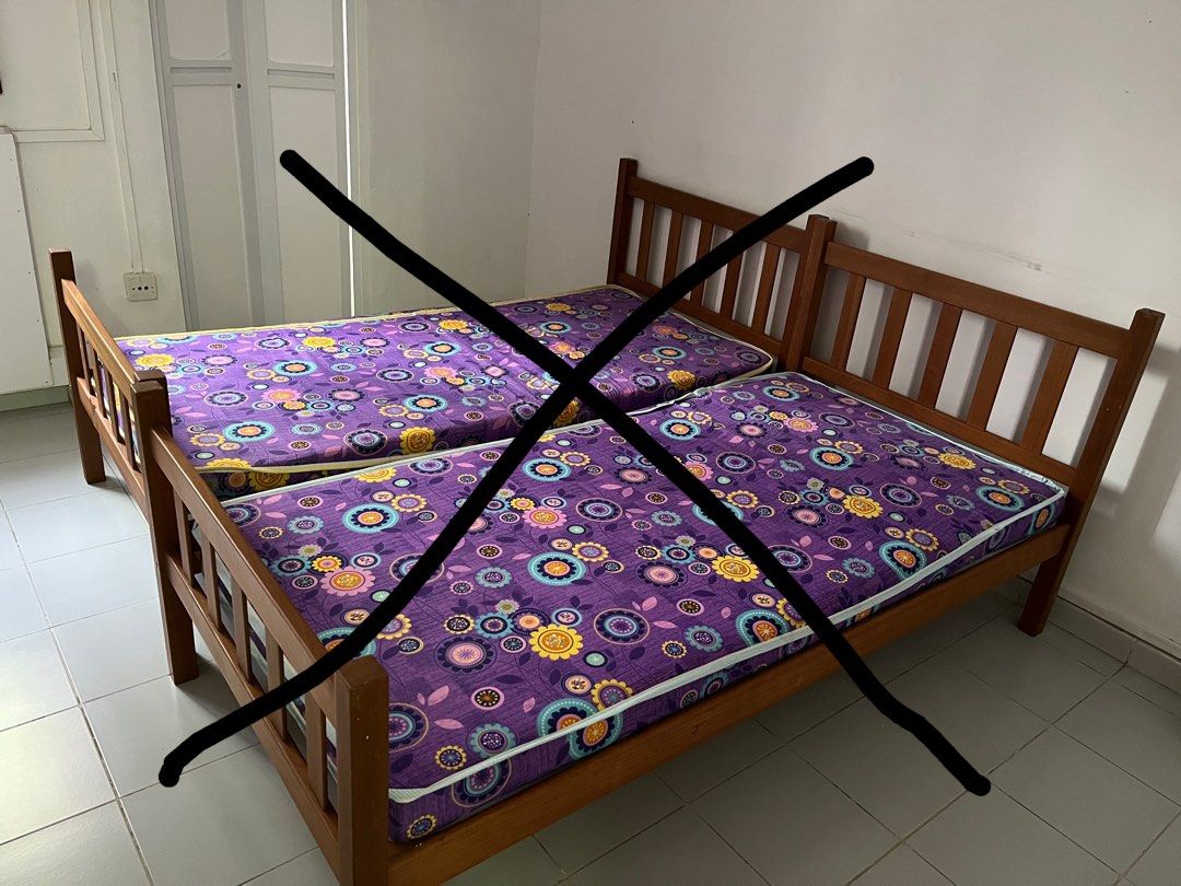 Cheap well used Single size bed frame for sales Furniture Home