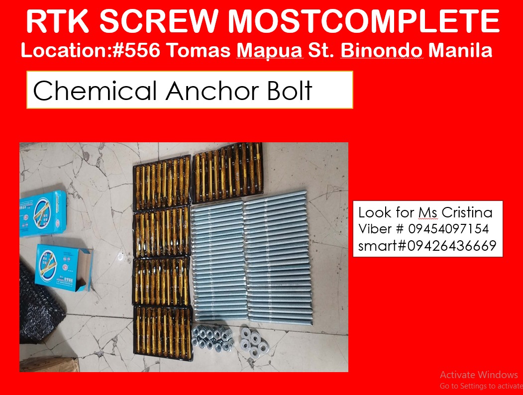 Chemical Anchor Bolt, Commercial & Industrial, Construction Tools & Equipment on Carousell