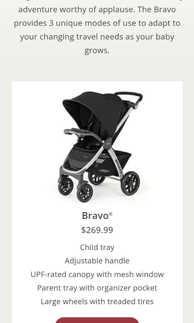 Chicco Bravo Baby Stroller Babies Kids Going Out Strollers on