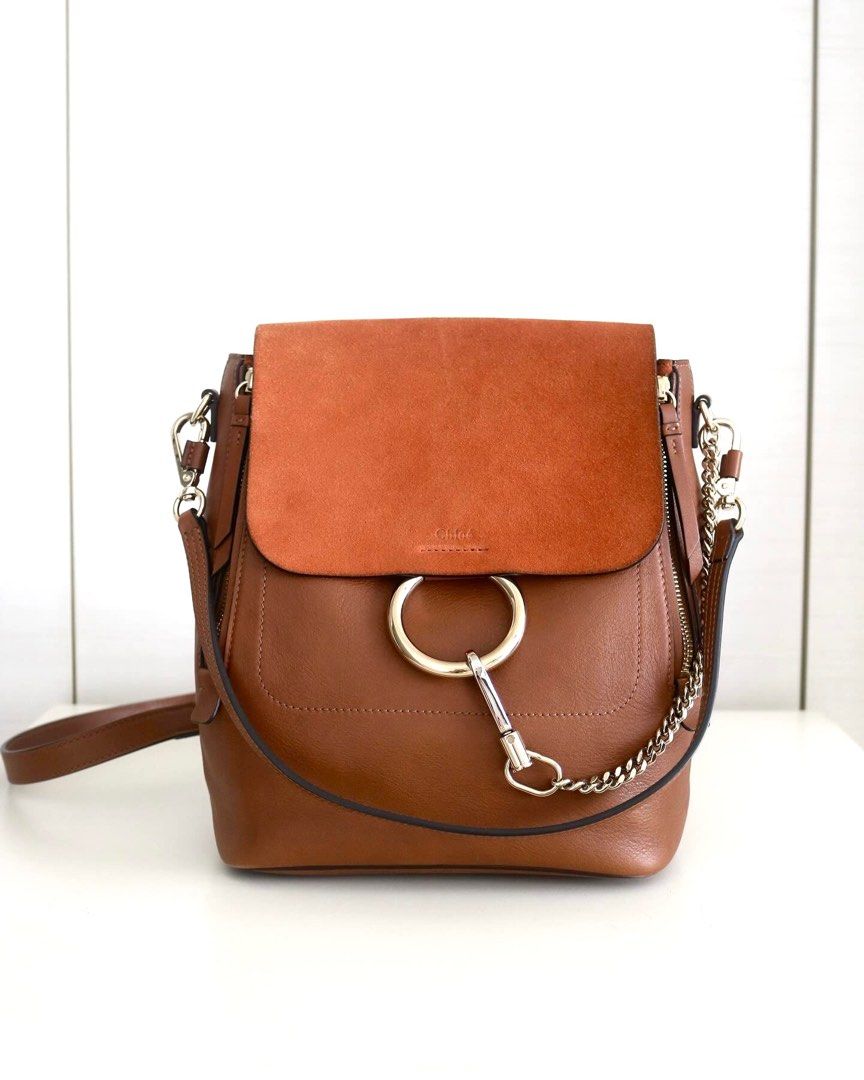 Chloe mini faye backpack tan outlet
