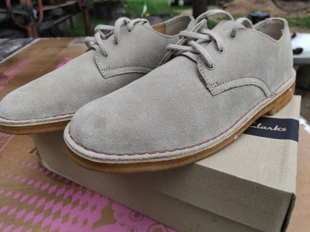 Clarks desert london grey discount