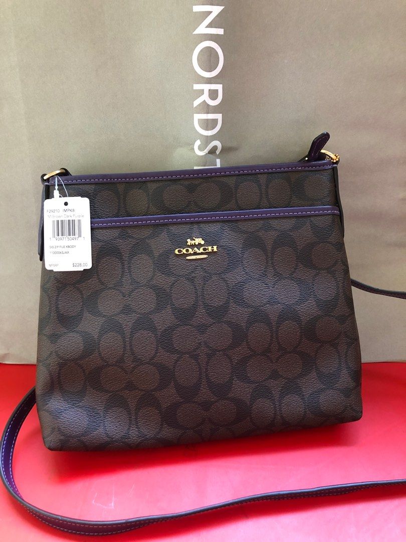 Coach zip file crossbody hot sale