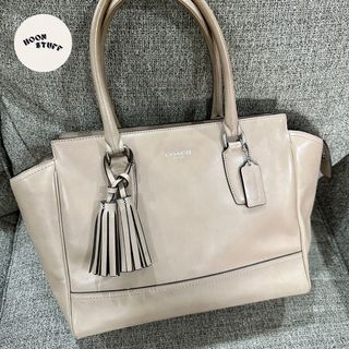 COACH LEGACY CANDAGE CARRYALL LEATHER TOTE 24201 LIGHT BROWN TAS WANITA ORIGINAL