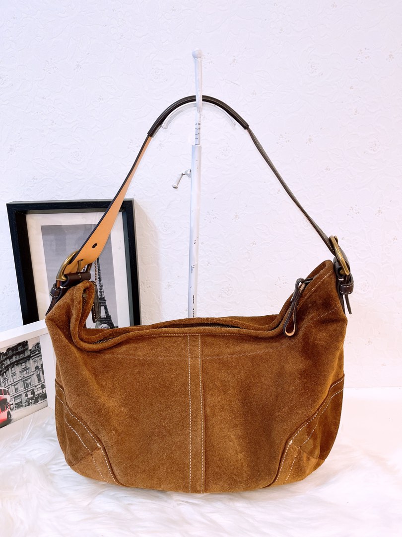 Coach suede hobo bag cheap