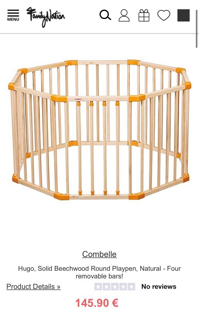Round cheap wooden playpen