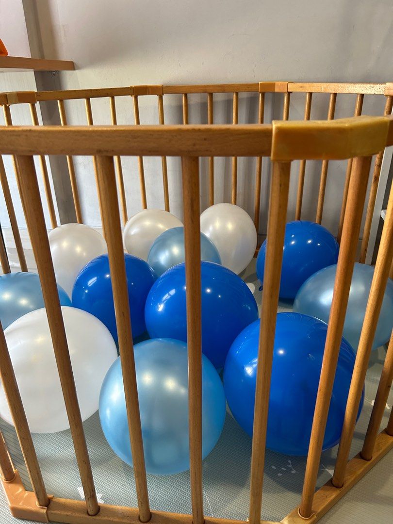 Round sales wooden playpen