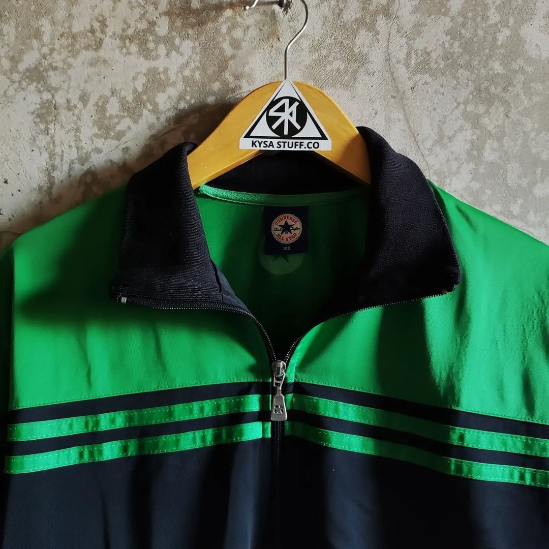 Converse Color Block Tracktop Fesyen Pria Pakaian Baju Luaran