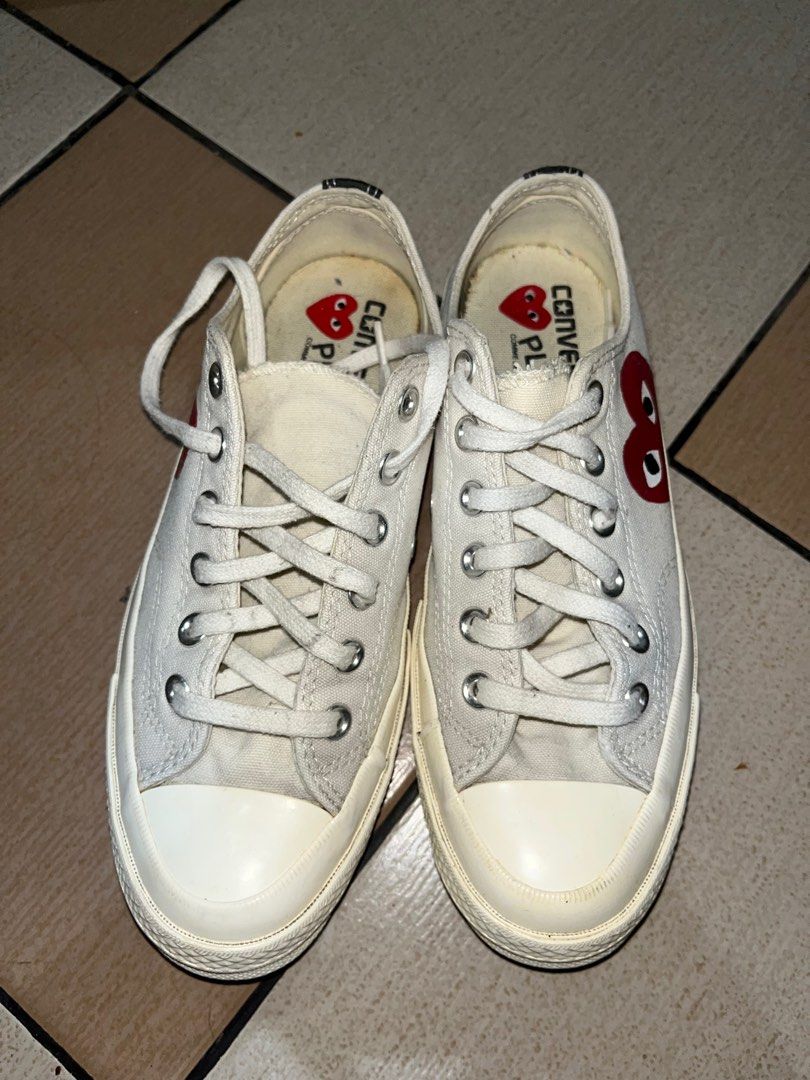 Converse Comme Des Garcons WHITE 39 24.5 Fesyen Wanita