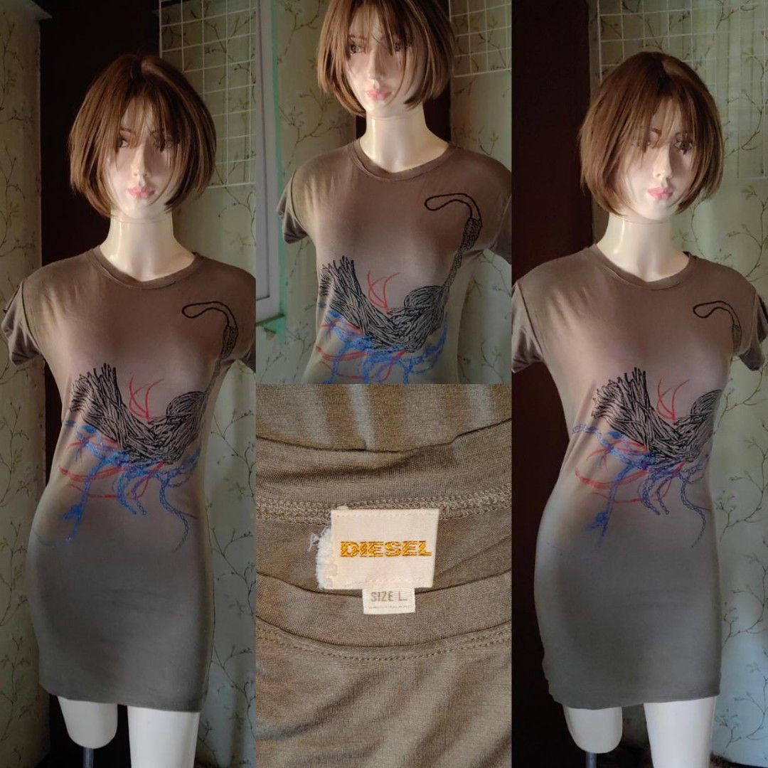 Cotton/T-shirt dresses (Category: Dresses) located in Daraga. Submitted by ririlove_41 (Listing ID 1259436631, Image 1). Description: Cotton/T-shirt Dresses Kindly DM me the Item that you like. Size:Medium 1st Pic: Diesel 2nd Pic: Cartelo 3rd: Jia Qi 4th: A new day.