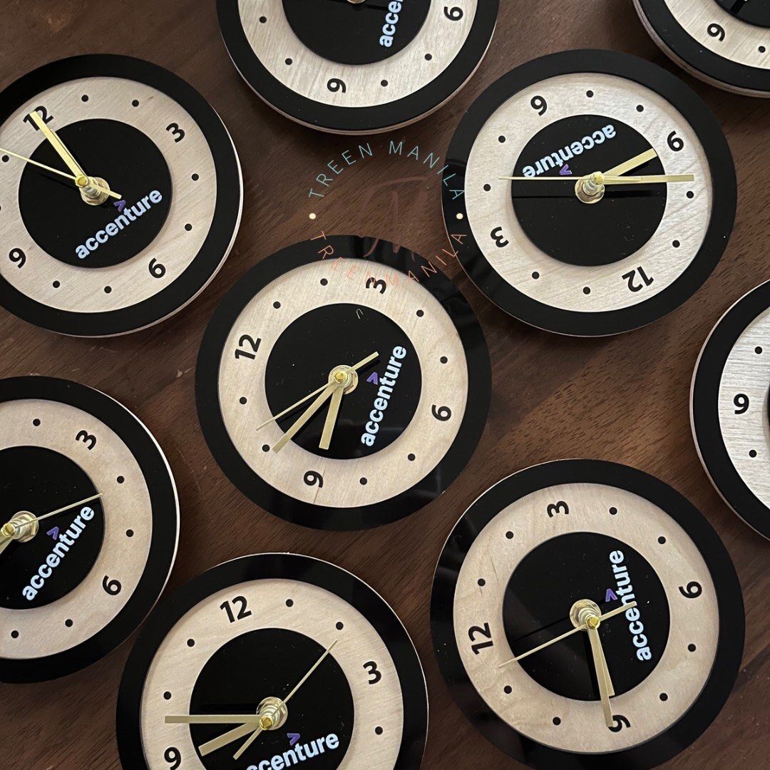 CUSTOMIZED CLOCK (Category: Clocks) located in Manila. Submitted by franciscojof (Listing ID 1259397810, Image 1). Description: SELLING: CUSTOMIZED CLOCK FOR XMAS GIVEAWAYS FROM MY COMPANY TE: = 5” mini desk clock in wood and acrylic. =Logo can be printed. =We can customize the clock too Please PM your requirements and your company details for our proposal. Thanks. Your Professional Business Supplier Consultant #clock #cusfomizedclock.