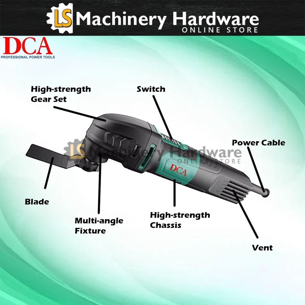 DCA AMD320 6 Speed Multi Purpose Tool Oscillating Multi Tool