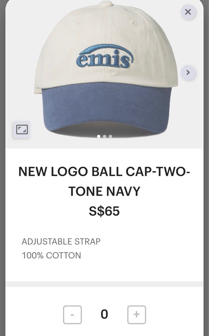 Emis NEW LOGO BALL CAP TWO TONE NAVY, Men's Fashion, Watches ...