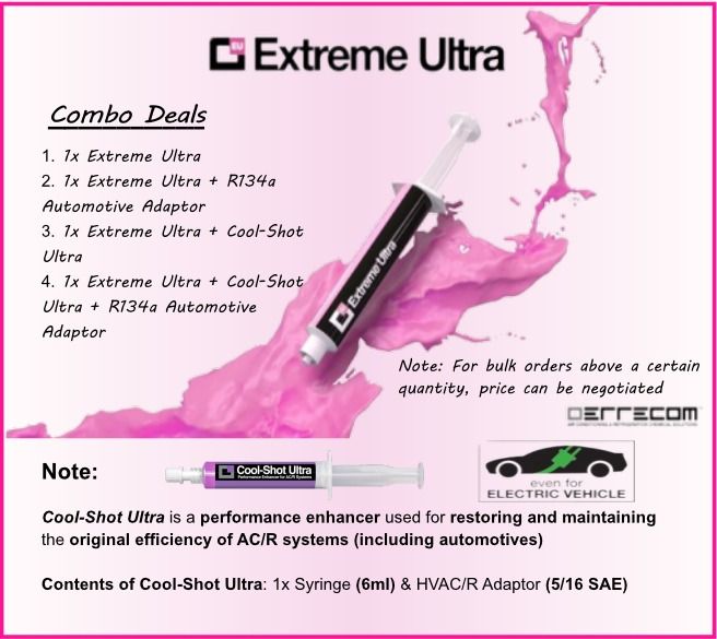 Errecom Extreme Ultra Leak Stop Solution for Aircon Systems and Vehicle ...