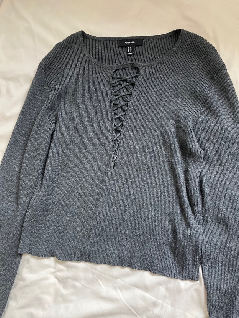 F21 Criss Cross Sweater