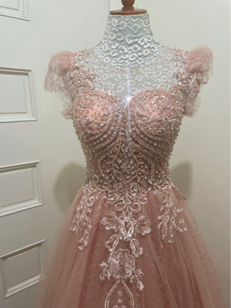 Fairy Gown Pomelo Pink, Women's Fashion, Dresses & Sets, Evening