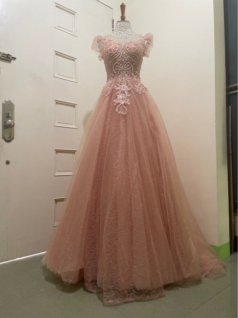 Fairy Gown Pomelo Pink, Women's Fashion, Dresses & Sets, Evening