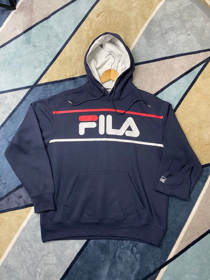 Navy blue fila on sale hoodie
