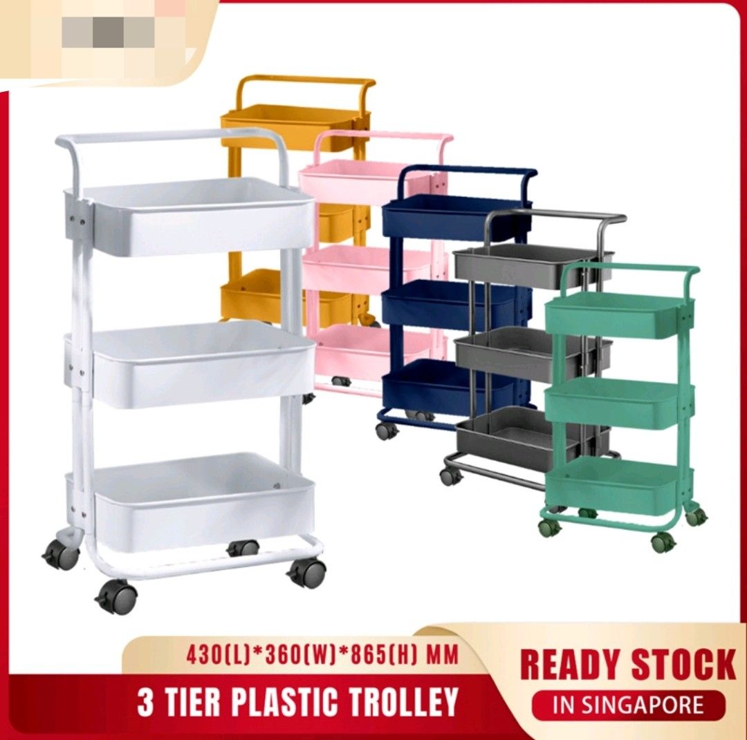 Rolley Rack Foldable Kitchen Rack Rolling Storage Cart | Kitchen Trolley | Storage ...