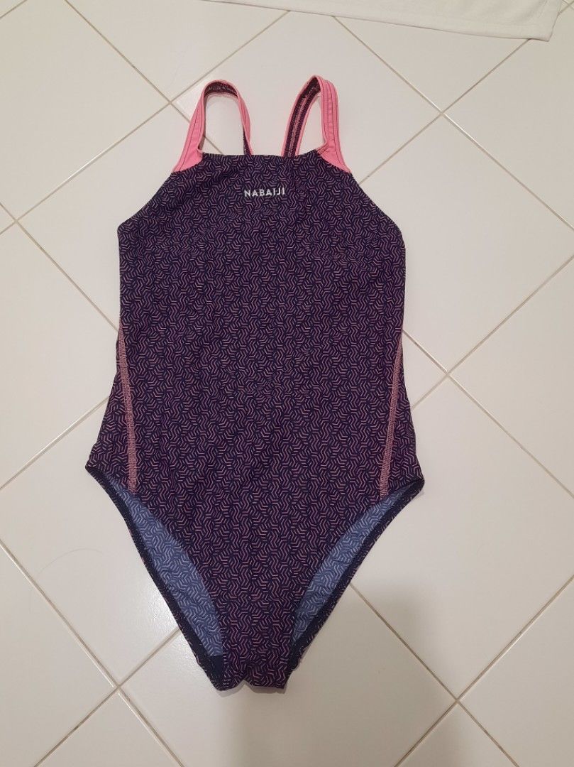 Girls Purple and Pink Swimsuit Nabaiji 1 piece Babies Kids