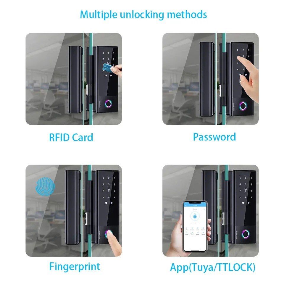 [Glass Door] Biometric Fingerprint Digital Smart Lock with TTLock ...