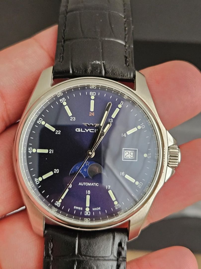 Glycine moonphase blue best sale