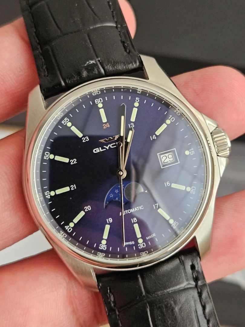 Glycine moonphase blue best sale