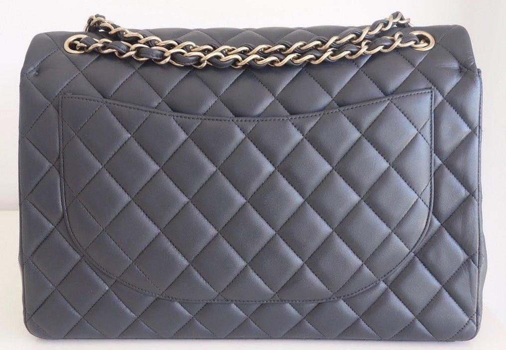 Grey Chanel Timeless Classic Flap Maxi Handbag Women s Fashion