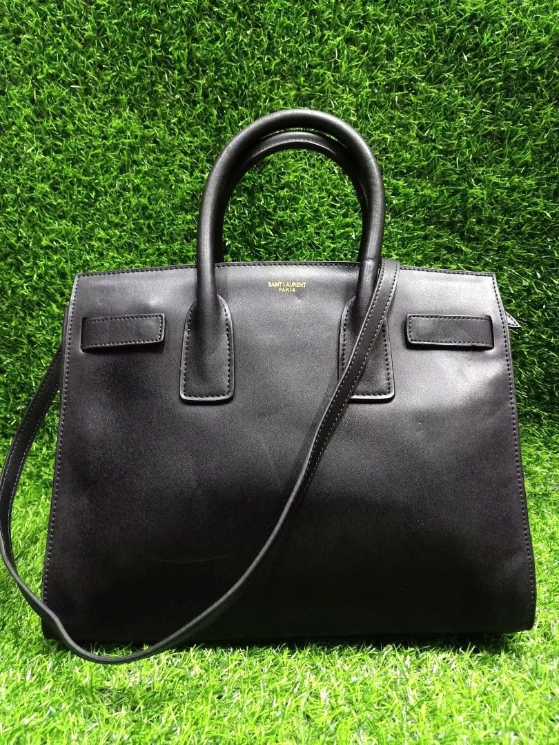 HARGA LELONG SAINT LAURENT WOMEN SAC DE JOUR BLACK TWO WAY BAG