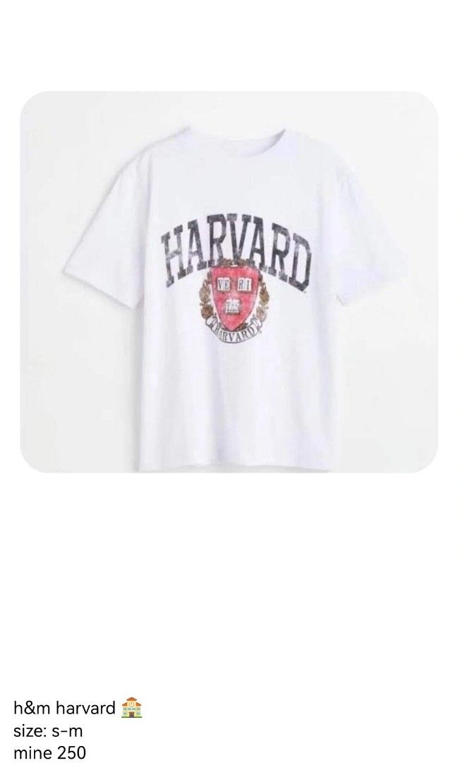harvard university t shirt Women s Fashion Tops Shirts on Carousell